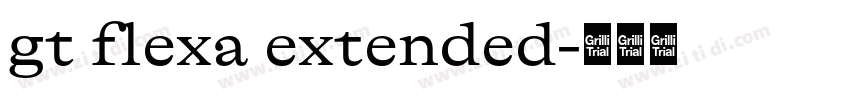 gt flexa extended字体转换